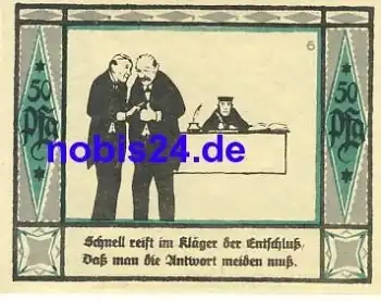 08132 Mülsen St. Jacob Notgeld 50 Pfennige 1921