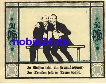 08132 Mülsen St. Jacob Notgeld 50 Pfennige 1921