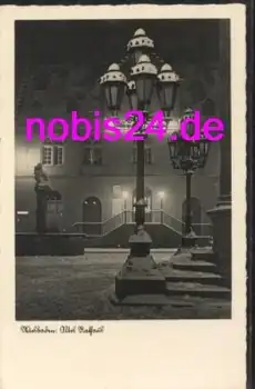Wiesbaden Nachts am Rathaus  *ca.1935