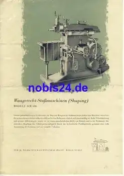 VEB Maschinenwerk Halle Saale 1955 Prospekt