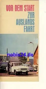 Ratgeber Auslandsfahrt DDR 1968 Faltblatt 10 Seiten