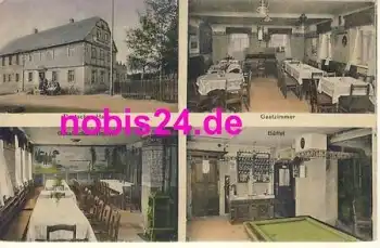 09322 Tauscha Gasthof Deutsches Haus Billard *ca.1920