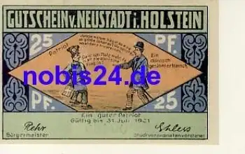 23730 Neustadt Holstein Notgeld 25 Pfennige um 1920