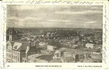 Pennsylvania Birds eye view of Reading PA. o 21.12.1903