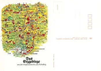 Das Erzgebirge von den Greiffensteinen bis zum Fichtelberg Künstlerkarte J. Mau * 1987