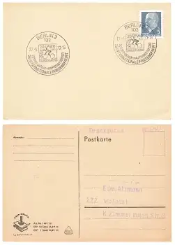 Friedensfahrt Sonderstempel auf Drucksache o Berlin2 27.5.1973