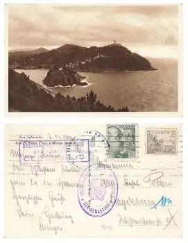 San Sebastian Censorado Zensurstempel 3.11.1940