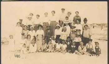 Bademode Strand Echtfoto-Ak, * ca. 1910