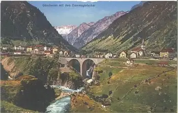 Göschenen mit dem Dammagletscher, * ca. 1930