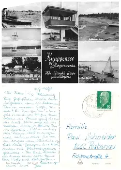 02999 Groß Särchen- Wulke Zdzary zweisprachiger Stempel Knappensee 11.7.1968