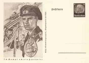 Luxemburg 6 Pfennig Hindenburg Ganzsache P242 Im Kampf um die Freiheit Panzer 1940 *