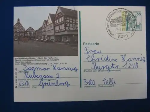 Bildpostkarte P 129 Deutschland Grünberg