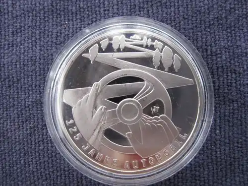 10 EURO 125 Jahre Automobil, Polierte Platte, Spiegelglanz