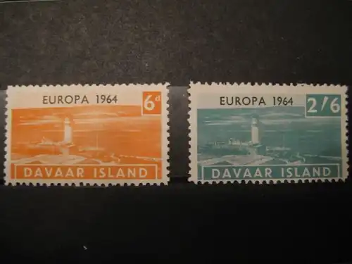 EUROPA-UNION-Mitläufer, CEPT-Mitläufer, Englische Insel-Lokalpost-Marken: DAVAAR ISLAND 1964