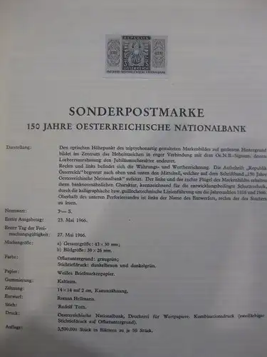 Österreich Amtlicher Schwarzdruck SD der Post: Nationalbank