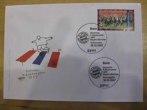 Ersttagsbrief Künstler- Ersttagsbrief FDC der Deutsche Postphilatelie:Bayern München