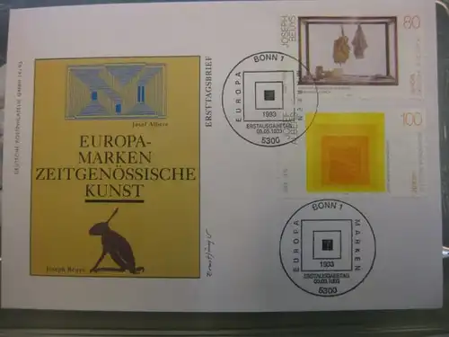Ersttagsbrief Künstler- Ersttagsbrief FDC der Deutsche Postphilatelie: EUROPA-Marken 1993