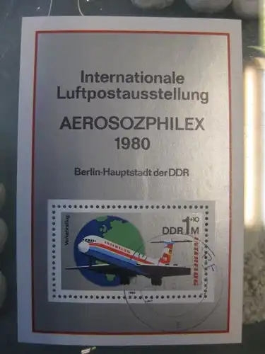 Interflug Block 59 mit Ortsstempel, mit Tagesstempel