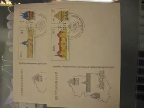 Offizieller, Amtlicher Ersttagsbrief FDC der DDR: Bedeutende Bauwerke (II)