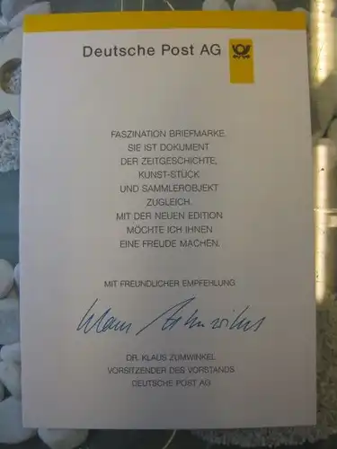 Klappkarte der GD Post, Faltkarte Typ DP1, Heinrich der Löwe 1995 mit Faksimile-Unterschrift Klaus Zumwinkel ; Nachfolgekarten der Ministerkarten Typ V