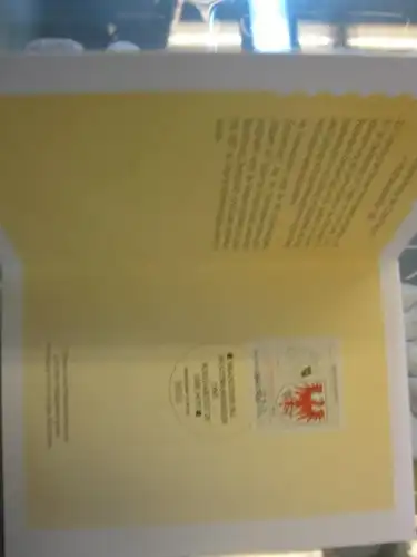 Klappkarte der GD Post, Faltkarte Typ DP1, Hochwasserhilfe 1997 mit Faksimile-Unterschrift Klaus Zumwinkel ; Nachfolgekarten der Ministerkarten Typ V