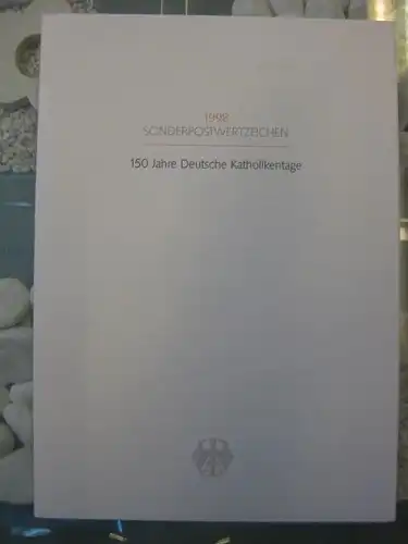 Ministerkarte, Klappkarte klein, Typ VII,
 Katholikentage 1998 mit Faksimile-Unterschrift des Ministers  Theo Waigel