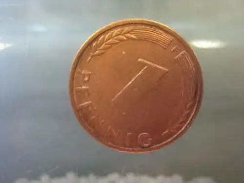 1 Pfennig, 1966 F, Münze Stuttgart