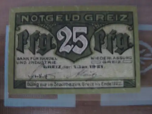 Notgeld Greiz, 25 Pf.