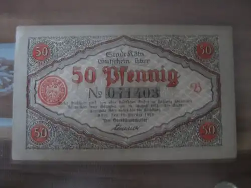 Notgeld Köln, 50 Pf.