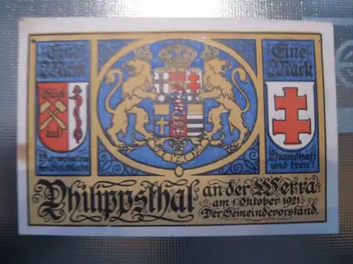 Notgeld Phillipsthal, 1 Mark