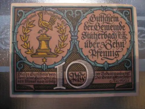 Notgeld Stützerbach, 10 Pf.