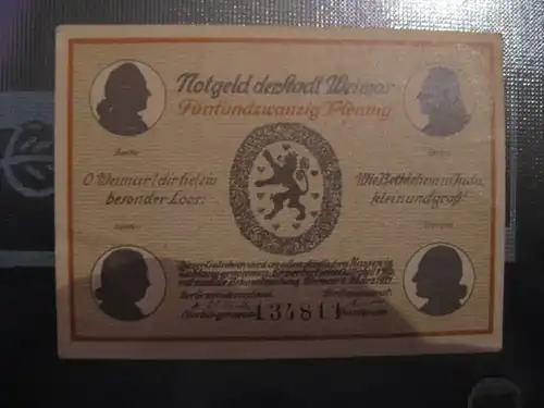 Notgeld Weimar, 25 Pf.