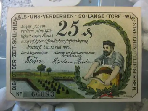 Notgeld Nortorf, 25 Pf.