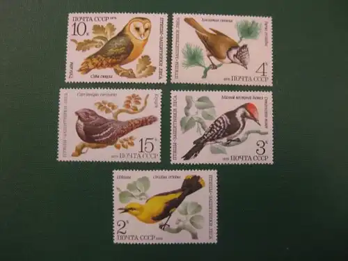Vögel, 5 Werte, UdSSR