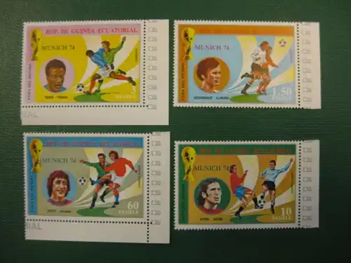 Sport, Fußball München 1974, Äquatorial Guinea, 9 Werte