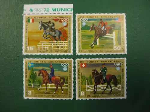 Sport, München 1974, Reiten,  Äquatorial Guinea, 7 Werte