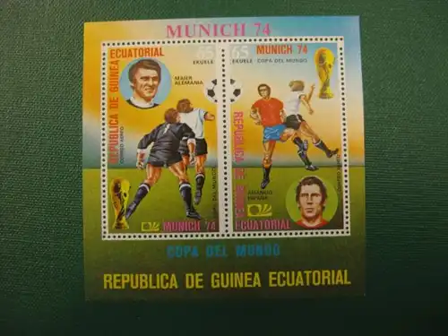 Sport, Fußball 1974,  Äquatorial Guinea, 1 Block