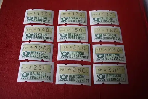 ATM - Lot, Ausgabe BRD 1981 mit 21 Werten von 10 Pf.- bis 300 Pf