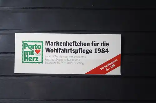 Markenheftchen für die Wohlfahrtspflege 1984