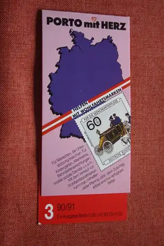 AWO Wohlfahrtsmarken Markenheftchen 1990/91; Ausgabe Berlin