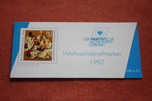 Paritätischer Wohlfahrtsverband Weihnachtsbriefmarken-Markenheftchen 1992