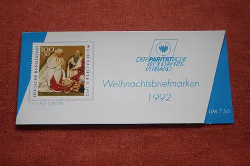 Paritätischer Wohlfahrtsverband Weihnachtsbriefmarken-Markenheftchen 1992