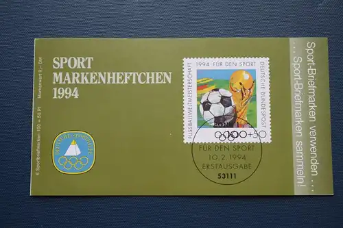 Sporthilfe, Sport  Markenheftchen, 
Markenheft Deutsche Sporthilfe 1994