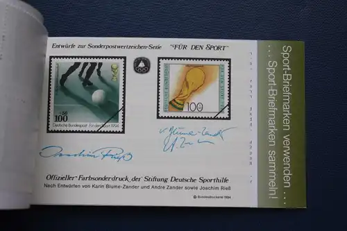 Sporthilfe, Sport  Markenheftchen, 
Markenheft Deutsche Sporthilfe 1994