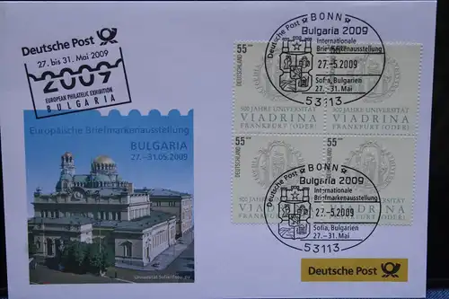 Ausstellungsbrief Deutsche Post: BULGARIA  2009