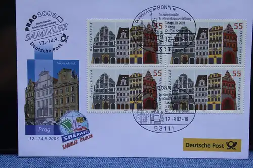 Ausstellungsbrief Deutsche Post:  SAMMLER PRAG 2003