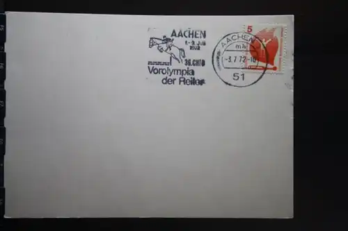 Aachen, Stempel: Vorolympia der Reiter 1972