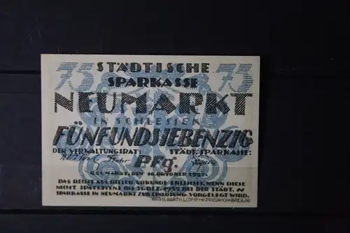 Notgeld Neumarkt / Schlesien, 75 Pf.