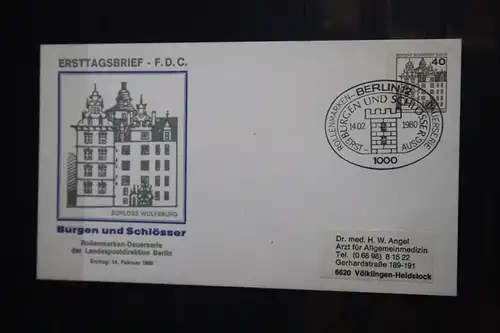 Ganzsache; Postkarte, Burgen und Schlösser; FDC