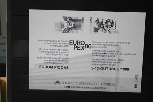 Portugal, Schwarzdruck EUROPEX 86, CEPT EUROPA-UNION - Mitläufer